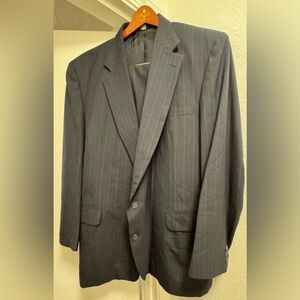Men's Navy Pinstripe Suit